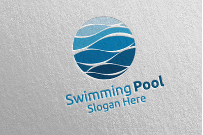 Swimming Pool Services Logo 34