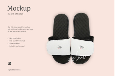 Sublimation Slider Sandals Mockup | Compatible With Affinity Designer