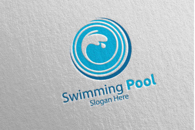 Swimming Pool Services Logo 35