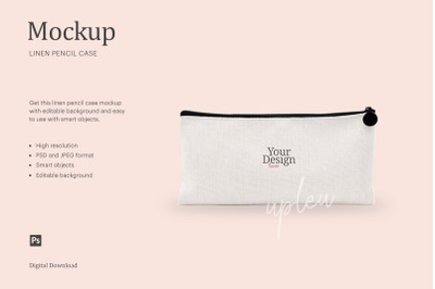 Linen Pencil Bag Mockup | Compatible With Affinity Designer