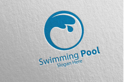 Swimming Pool Services Logo 36