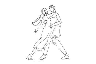 Tango Dance Dancing Couple Man And Woman Vector