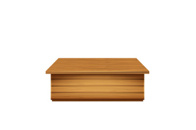 Wooden Stand Market Seller Place Table Vector