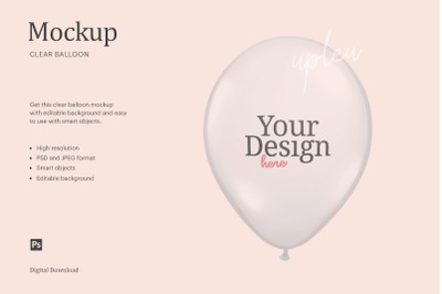 Clear Balloon Mockup&2C; Transparent Balloon Mockup | Affinity Designer