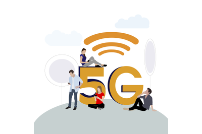 5g network. New modern mobile connect technology