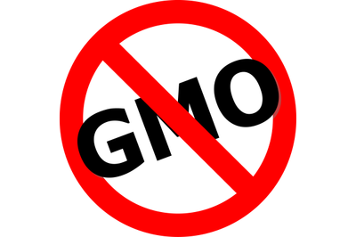 Stop gmo sign. Ban symbol