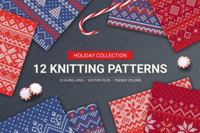 12 Knitting Seamless Patterns