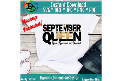 September girl svg, Your approval isnt needed, September birthday svg,