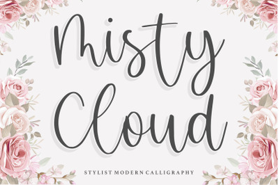 Misty Cloud Stylist Modern Calligraphy Font