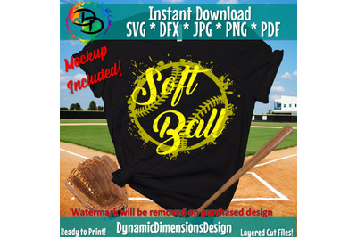 Splatter Paint svg, Softball Splatter, Splatter, Sports, Softball, Sof