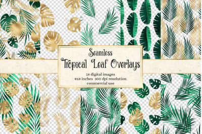 Tropical Leaf Pattern Overlays