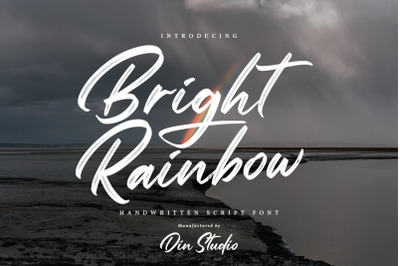 Bright Rainbow-Classy Brush Font