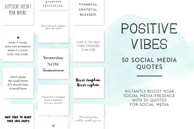 Positive Vibes Social Media Quotes