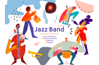Jazz band modern characters