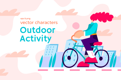 Vector characters outdoor activity