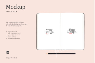 Sketch Book Mockup | Compatible With Affinity Designer