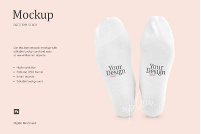 Bottom Of Sock Mockup | Compatible With Affinity Designer