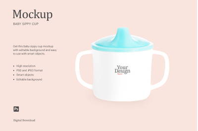 Baby Sippy Cup Mockup | Compatible With Affinity Designer