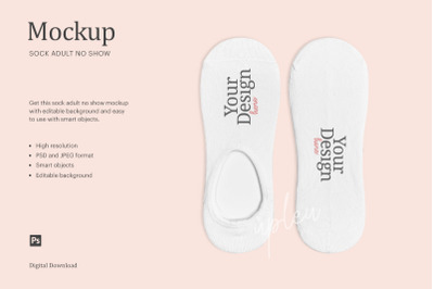 Adult Socks No Show Mockup | Compatible With Affinity Designer