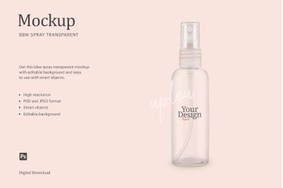 Transparent Spray Bottle Mockup | Compatible With Affinity Designer