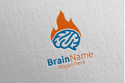 Hot Brain Technology Logo Design 13