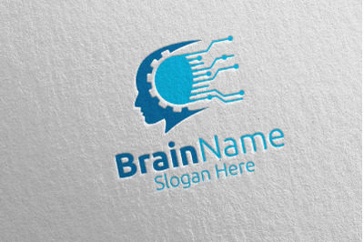 Human Brain Technology Logo Design 16