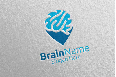 Pin Brain Logo Design 19