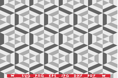 SVG Gray hexagon, Seamless pattern, Digital clipart