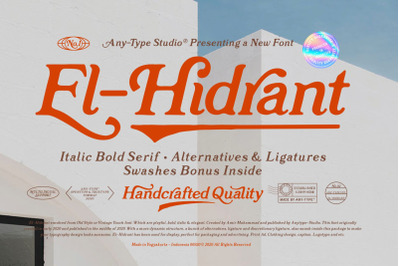 El Hidrant Rough Serif With Swashes