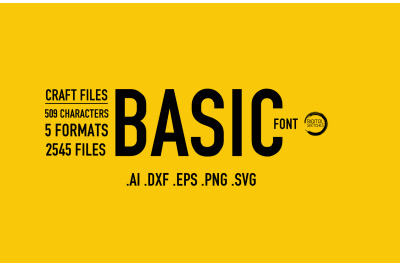 Basic Sans Serif Craft Font, Cricut Alphabet Svg, Letters SVG