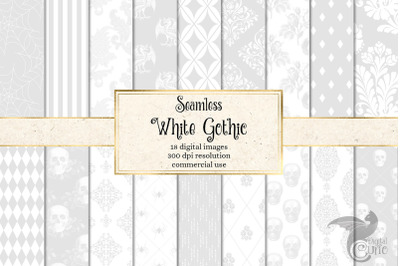 White Gothic Digital Paper