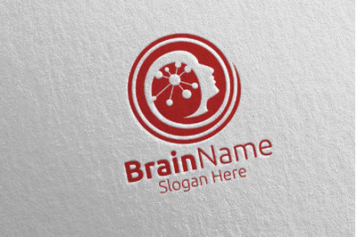 Brain Logo with Think Idea Concept 27