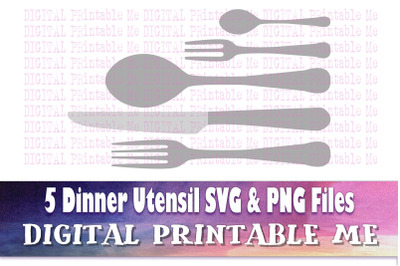 Utensils SVG pack, Clip art bundle, PNG, 15 image pack, Digital, cut f