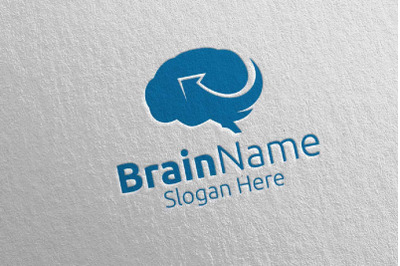 Arrow Brain Logo Design 36