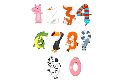 Animal Number Character Bundle