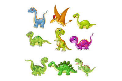 Cartoon Dinosaur Character Bundle