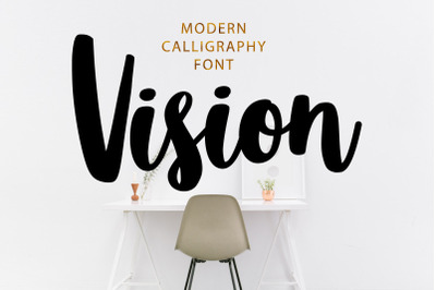 Vision bold script font