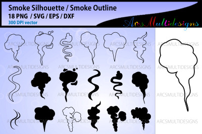 Smoke silhouette svg &2F; smoke outline vector