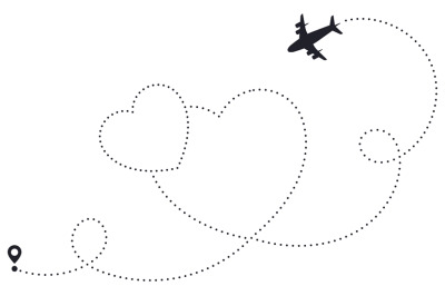 Love airplane route. Heart dotted route&2C; airline destination map&2C; roma