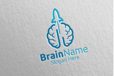 Rocket Brain Logo Design 40