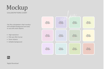 Pattern Chart Mockup&2C; Color Chart Mockup | Affinity Designer