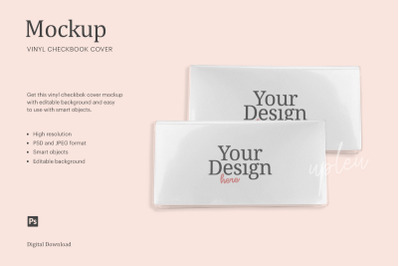 Vinyl Checkbook Cover Mock Up | Compatible With Affinity Designer