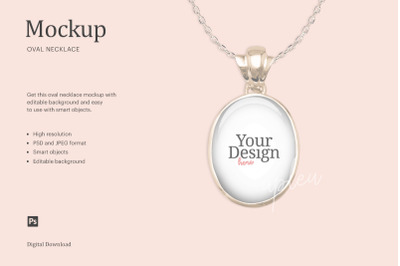 Oval Necklace Mock Up | Compatible With Affinity Designer