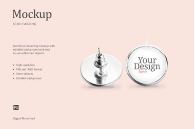 Stud Earring Mock Up | Compatible With Affinity Designer