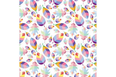 colorful leaf seamless pattern, copy space