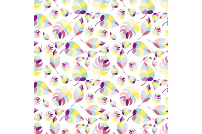 leaf seamless pattern, copy space