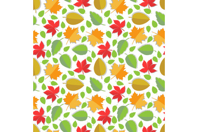 colorful leaf seamless pattern, copy space