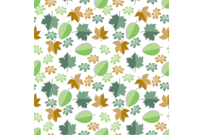 colorful leaf seamless pattern, copy space