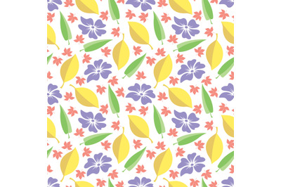 colorful leaf seamless pattern, copy space