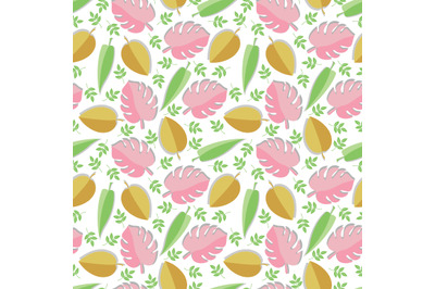 colorful leaf seamless pattern, copy space